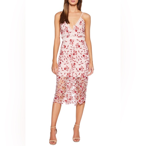 Bardot Dresses & Skirts - Bardot Coco Lace in Lotus Dress Pink and Red